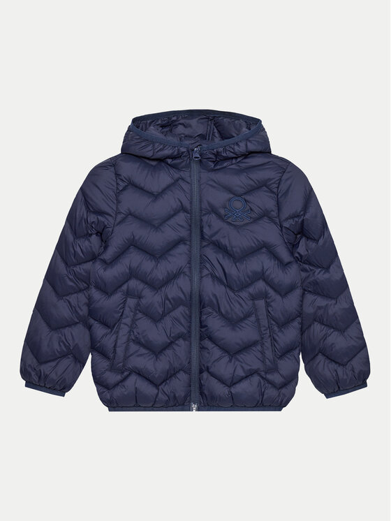 United Colors Of Benetton Geacă din puf 2TWDGN02V Bleumarin Regular Fit