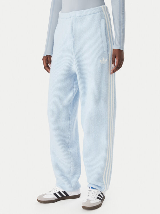 adidas adidas Pantaloni da tuta Adiluna Season 2 X Jennie Knitted Loose Joggers LD8917 Blu Relaxed Fit