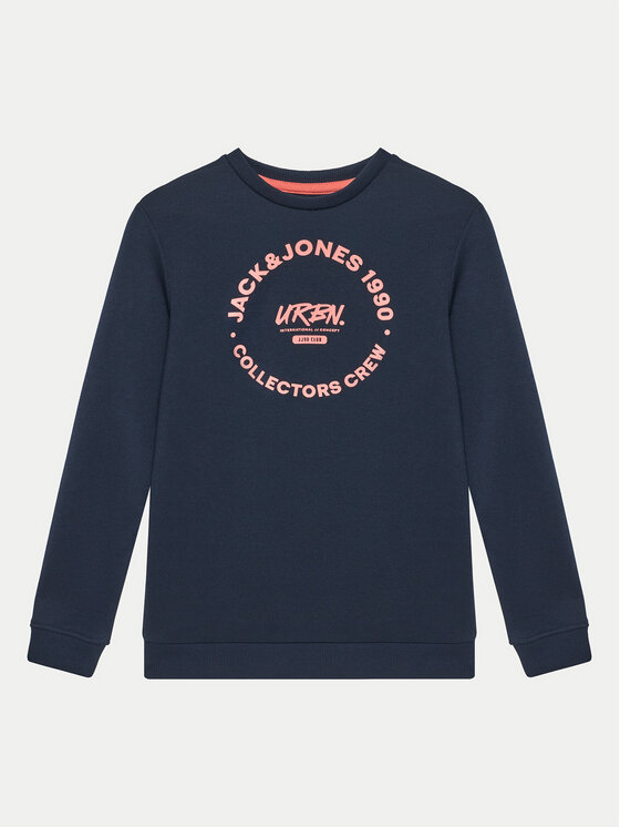 Jack&Jones Junior Mikina 12270178 Tmavomodrá Relaxed Fit