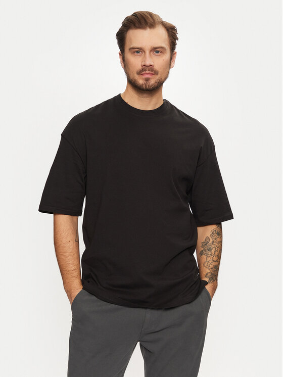 Jack&Jones T-krekls Charge 12259975 Melns Oversize