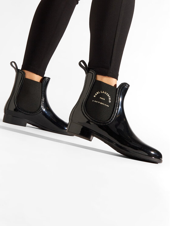 KARL LAGERFELD KARL LAGERFELD Гумени ботуши KL94770 Черен
