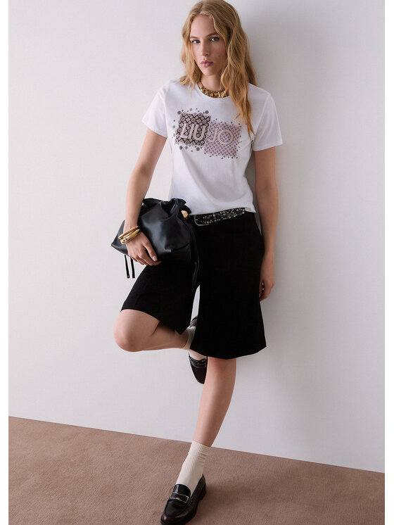 Liu Jo Liu Jo T-Shirt WF6346JS923L9469 Biały Regular Fit