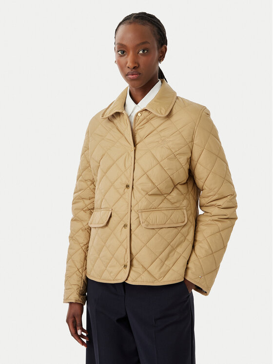 Tommy Hilfiger Tommy Hilfiger Prijelazna jakna WW0WW50936 Bež Slim Fit