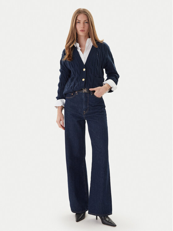 Tommy Hilfiger Tommy Hilfiger Кардиган WW0WW43089 Cиній Regular Fit