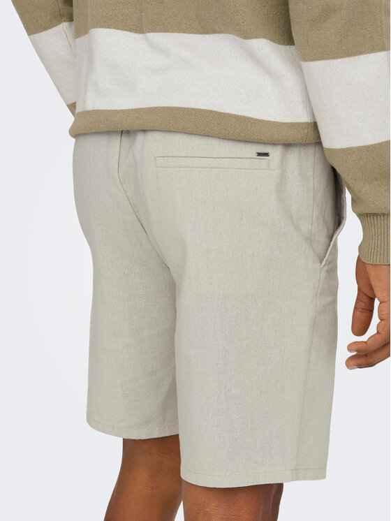 Only & Sons Only & Sons Šortky z materiálu 22024967 Šedá Loose Fit