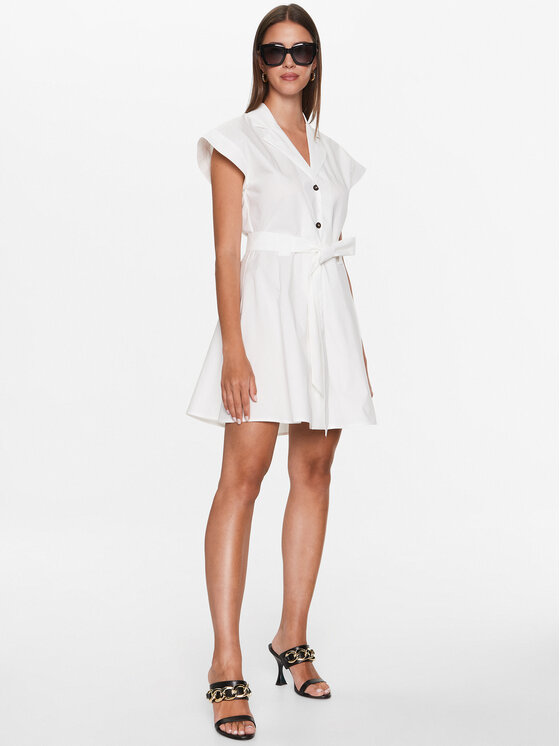 Trussardi Trussardi Рокля тип риза 56D00719 Бял Regular Fit