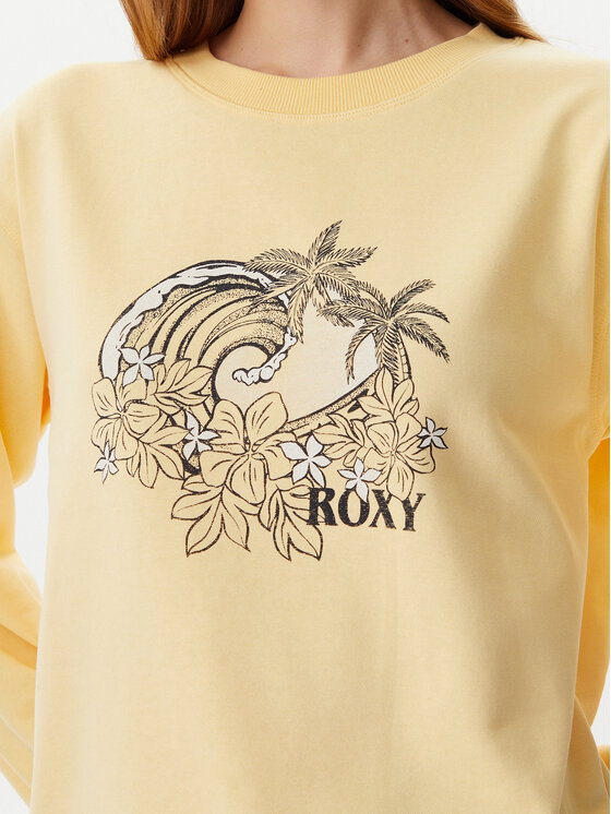 Roxy Roxy Mikina ERJFT04963 Žltá Regular Fit