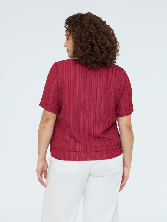 Fiorella Rubino Fiorella Rubino T-shirt G07GL009025N026 Bordeaux Boxy Fit