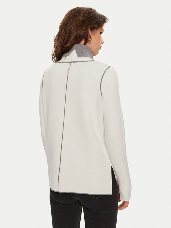 Deha Deha Rollkragenpullover D12814 Weiß Regular Fit
