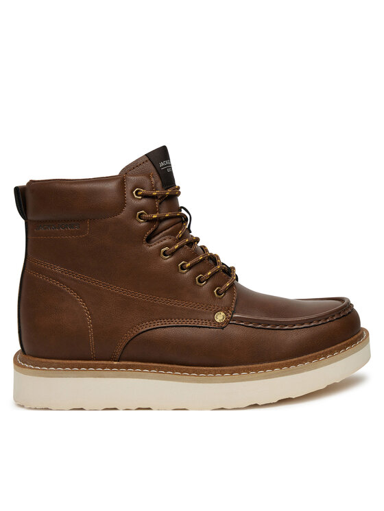 Jack&Jones Trapper stila apavi Jfwarchway Pu Moc Boot Lace-Up Boots 12257971 Brūns