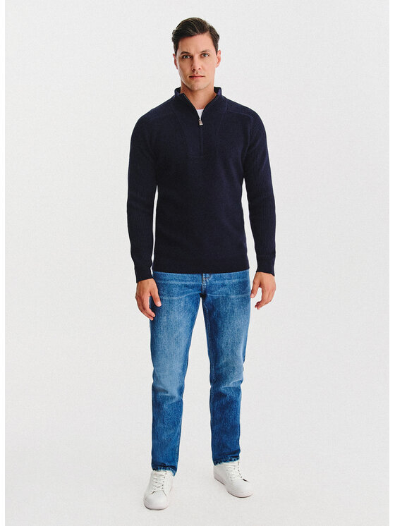 Pako Lorente Pako Lorente Sweter P25WP-2X-011 Granatowy Classic Fit