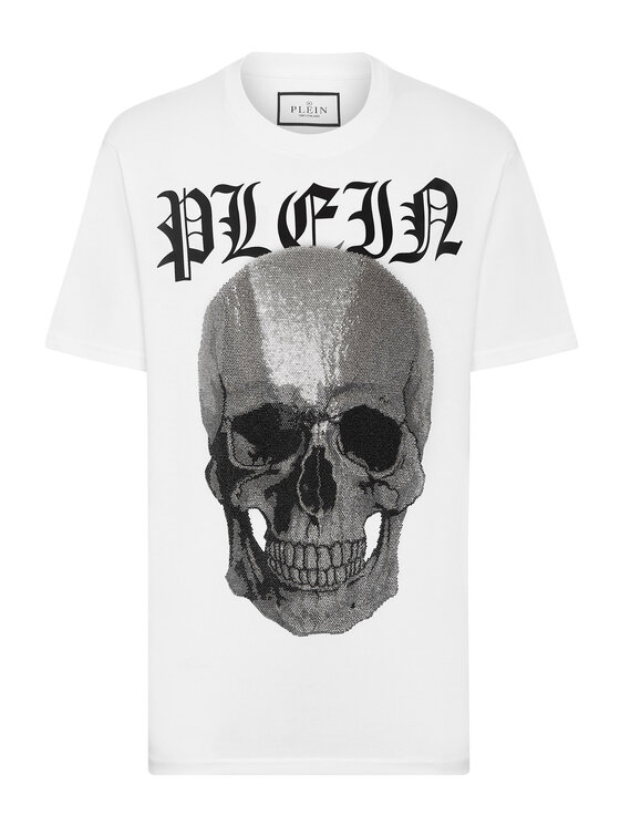 PHILIPP PLEIN PHILIPP PLEIN Tričko 6015 Biela Regular Fit