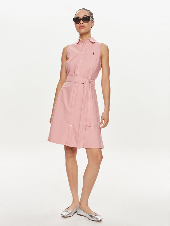 Polo Ralph Lauren Polo Ralph Lauren Rochie tip cămașă 211943505002 Roz Regular Fit
