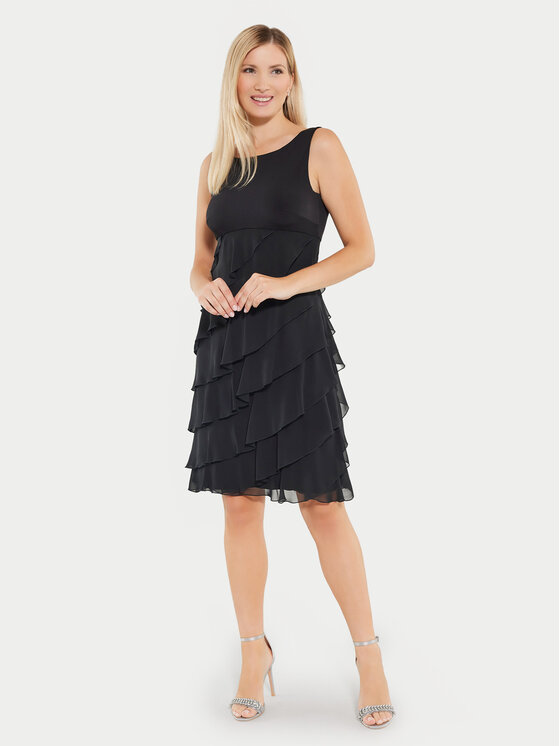 Swing Swing Koktejlové šaty 77757710 Čierna Slim Fit
