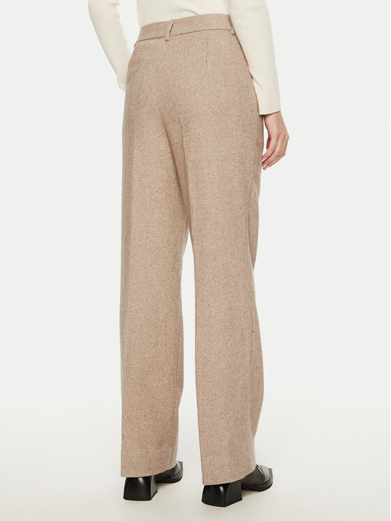 Bruuns Bazaar Bruuns Bazaar Штани з тканини Elezi BBW4308 Бежевий Regular Fit