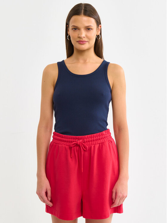 BIG STAR BIG STAR Top AURELA_403_150 Granatowy Basic Fit