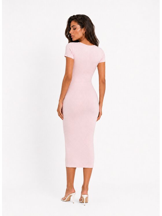 Agatha Studio Agatha Studio Sukienka dzianinowa A26LS-SU-K04 Różowy Slim Fit