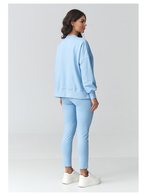 Makadamia Makadamia Dres M917 Niebieski Loose Fit