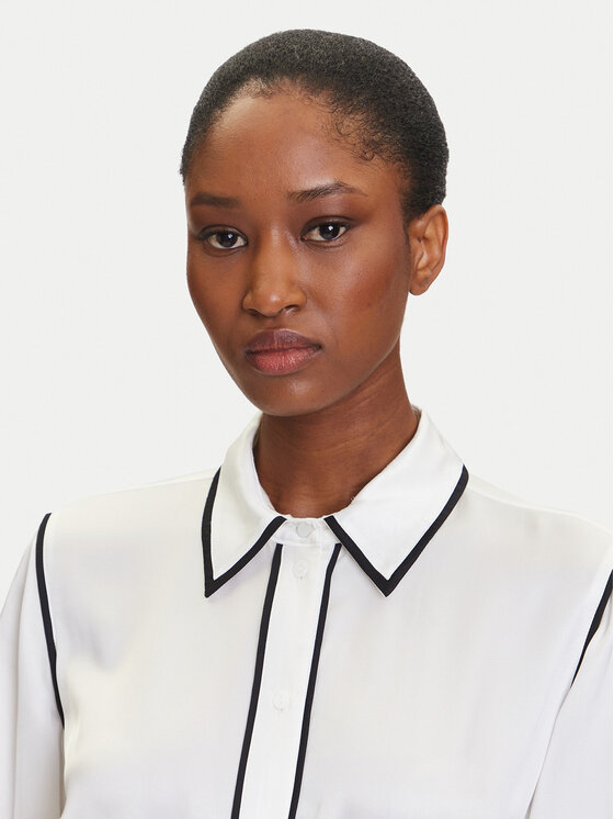 KARL LAGERFELD KARL LAGERFELD Рокля тип риза A3W13021 Екрю Regular Fit