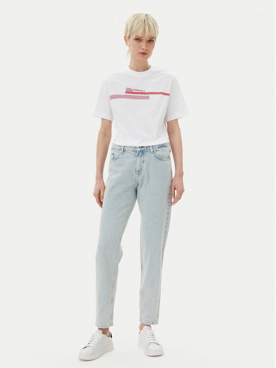 Karl Lagerfeld Jeans Karl Lagerfeld Jeans Blugi A2W10057 Albastru Mom Fit