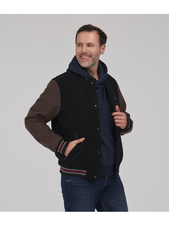Lee Cooper Lee Cooper Kurtka przejściowa BOMBER Brązowy ciemny Regular Fit
