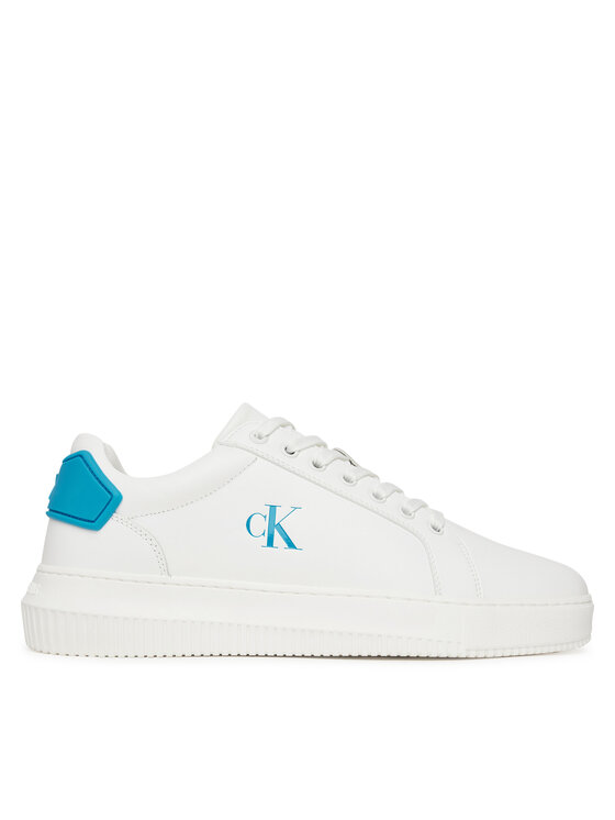 Sneakers Calvin Klein Jeans Chunky Cupsole Ru Patch Lth YM0YM01296 Alb