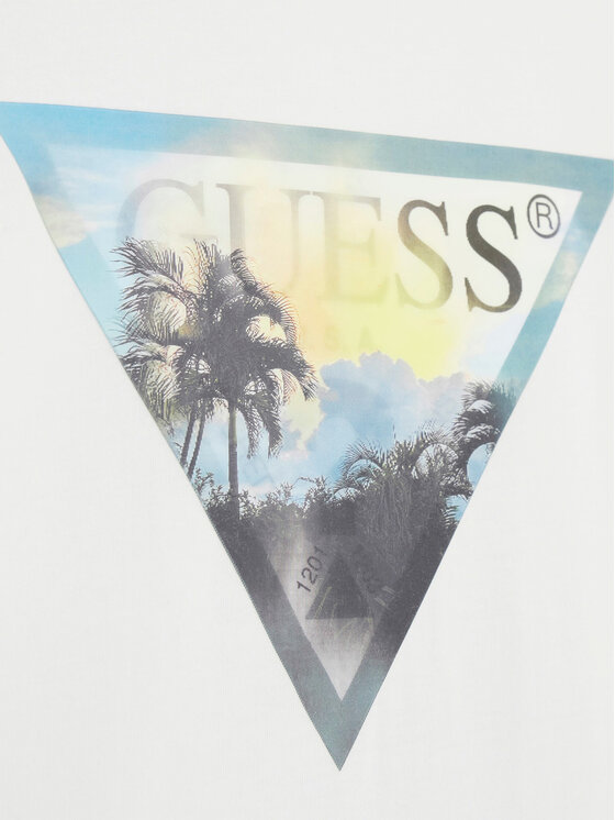 Guess Guess Tričko L6GI25 K8HM4 Biela Regular Fit