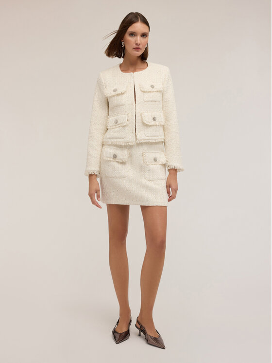 Motivi Motivi Giacca outdoor Q759Q000985N011 Écru Regular Fit