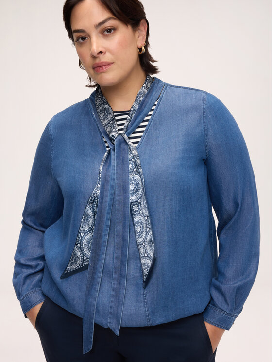 Fiorella Rubino Fiorella Rubino Blusa 2127T002513N024 Blu Boxy Fit