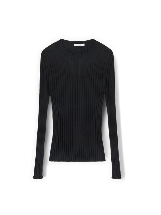 Motivi Motivi Bluzka M265W003981N033 Czarny Slim Fit