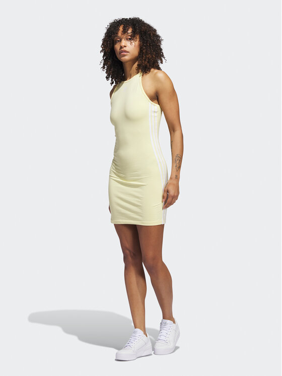 adidas adidas Igapäevane kleit Adicolor Classics Tight Summer Dress IB7403 Kollane Slim Fit