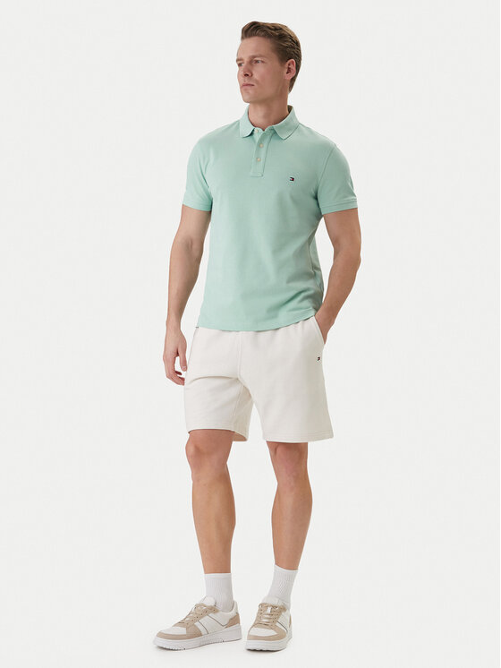 Tommy Hilfiger Tommy Hilfiger Polokošeľa 1985 MW0MW17771 Zelená Slim Fit