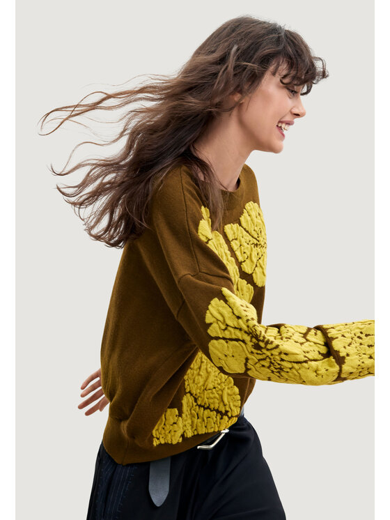 Desigual Desigual Maglione JERS_BUBBLES_LACROIX Verde Casual Fit