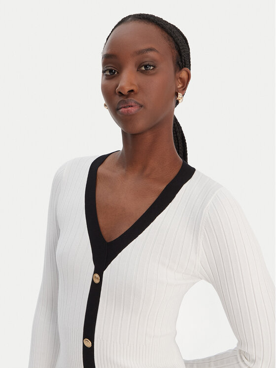 Guess Guess Úpletové šaty W6RK38 Z3HP2 Biela Regular Fit