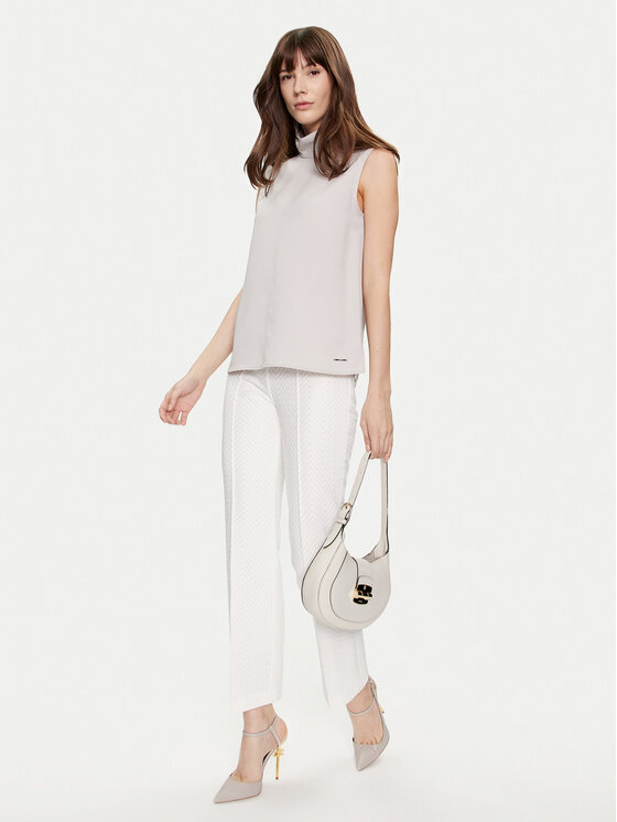 Marc Aurel Marc Aurel Pantaloni di tessuto 1716 7001 93305 Bianco Regular Fit