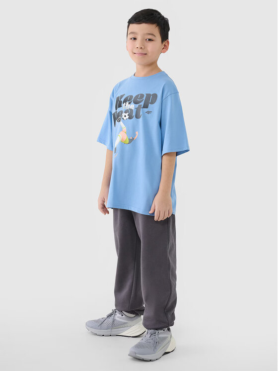 4F 4F T-shirt 4FJASAW24TTSHM2596-032S Blu scuro Oversize