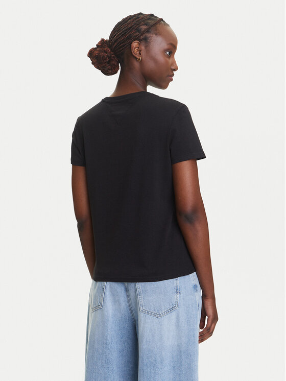 Tommy Jeans Tommy Jeans T-Shirt Essential DW0DW21404 Czarny Regular Fit