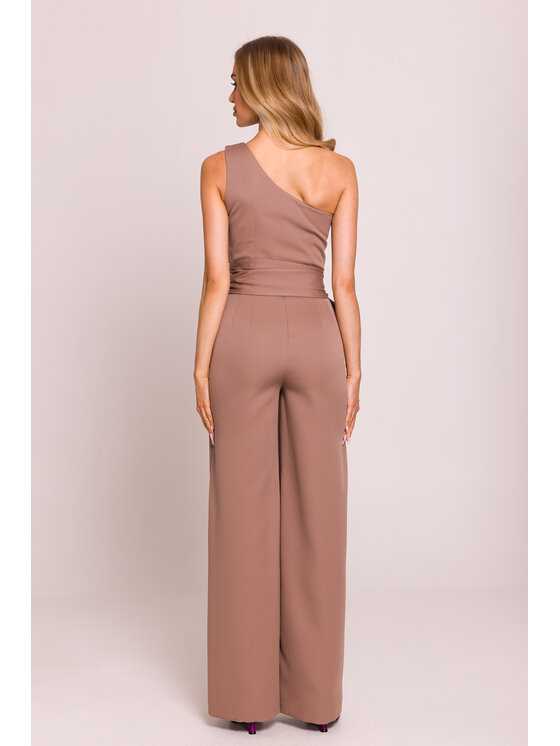 Made of Emotion Made of Emotion Kombinezon M845 Brązowy Sexy Straight Fit