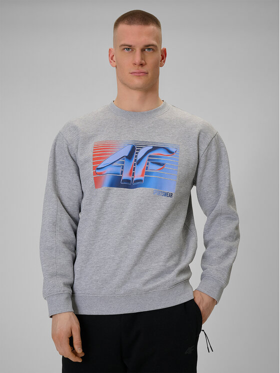 4F 4F Bluza WINTER CODE Szary jasny Regular Fit