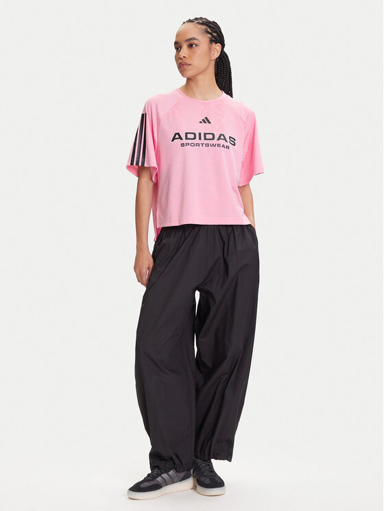 adidas adidas T-shirt Tiro x Common Goal Jacquard JL9213 Rosa Loose Fit