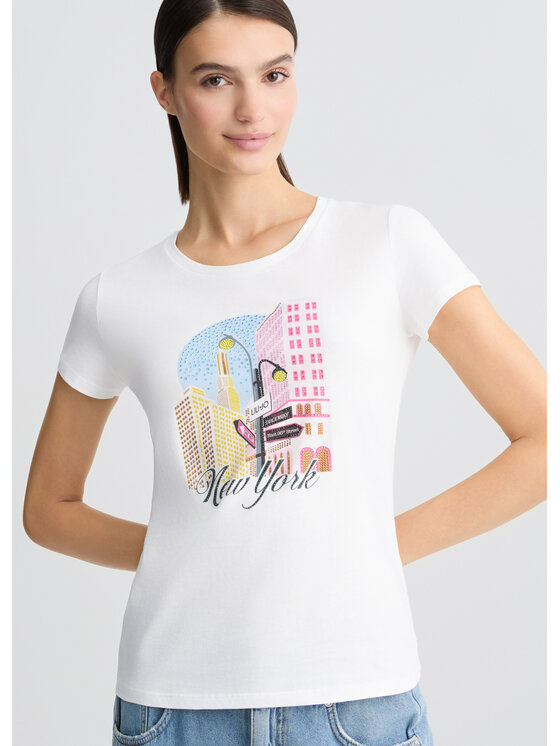 Liu Jo Liu Jo T-shirt WA5239JS923M9566 Bianco Regular Fit