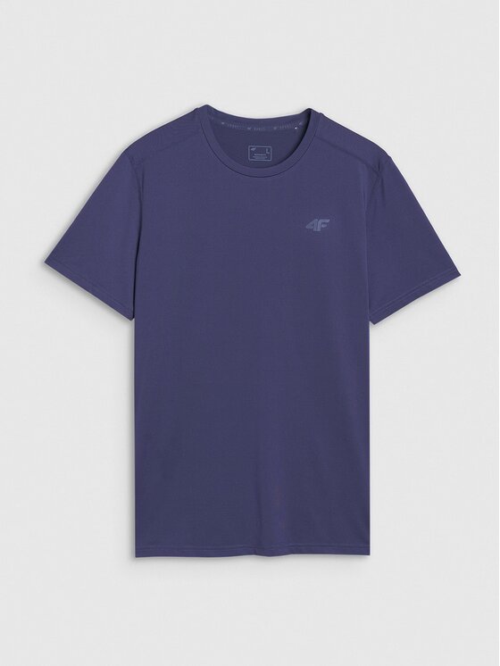 4F 4F Tričko 4FWSS25TFTSM1343-30S Modrá Regular Fit