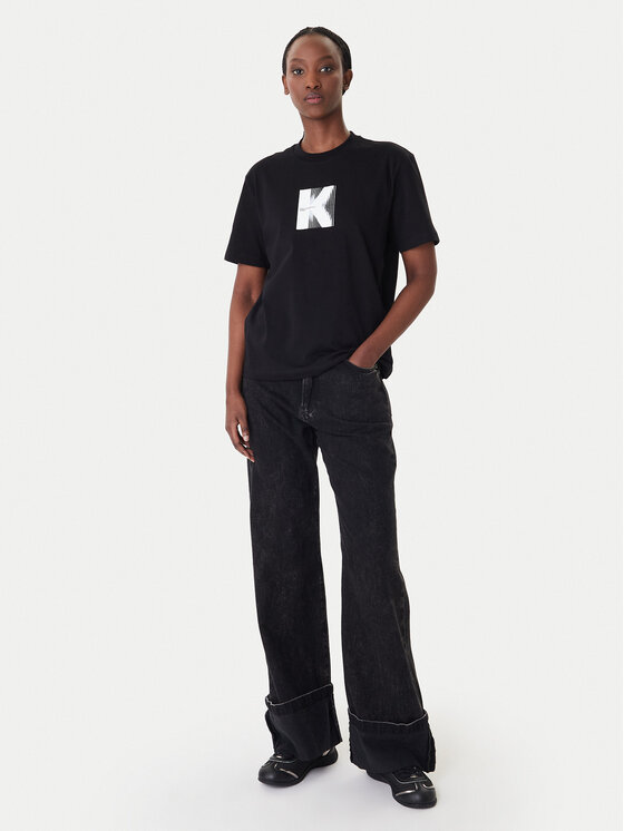 Karl Lagerfeld Jeans Karl Lagerfeld Jeans T-shirt B1W17055 Nero Relaxed Fit