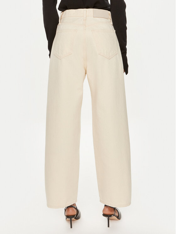 Calvin Klein Calvin Klein Blugi K20K207270 Écru Wide Leg