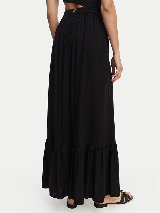 Guess Guess Plážová sukňa E6GD06 WH3X2 Čierna Regular Fit