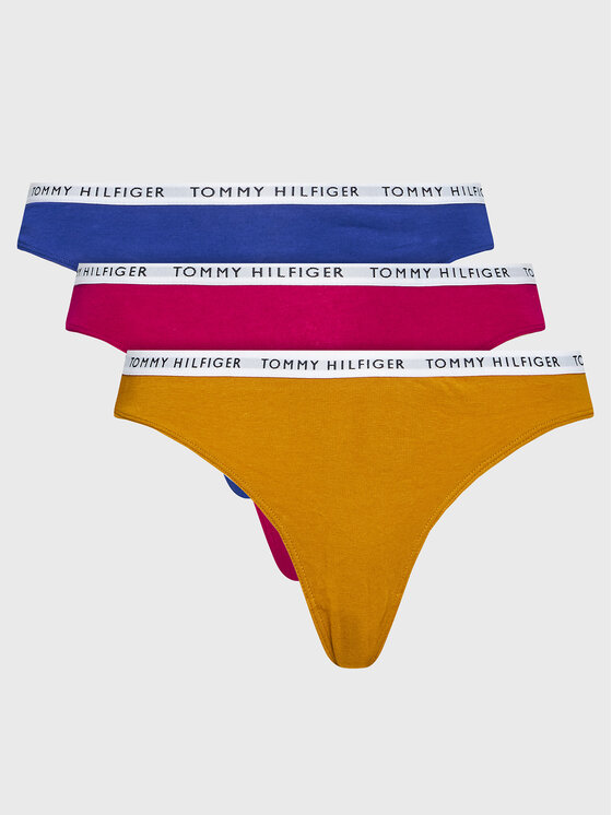 Tommy Hilfiger Tommy Hilfiger Sada 3 kusů string kalhotek UW0UW02829 Barevná