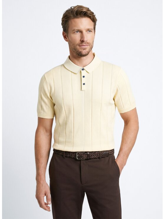 Pako Lorente Pako Lorente Polo P26WF-TX-005 Żółty Oversize