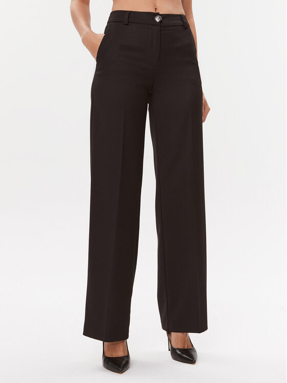 Silvian Heach Hlače iz tkanine CVA23092PA Črna Straight Fit
