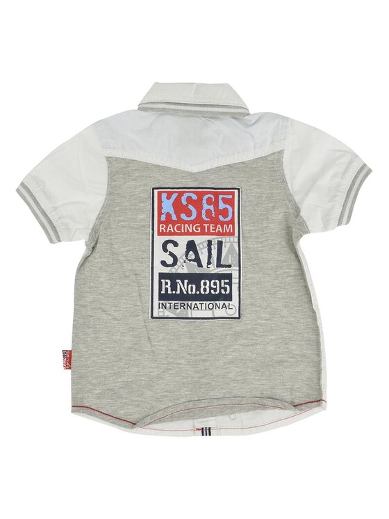 Kanz Kanz Koszula 1513403-1000 Biały Basic Fit