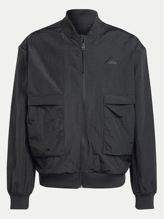 adidas adidas Kurtka bomber City Escape IY1505 Czarny Loose Fit